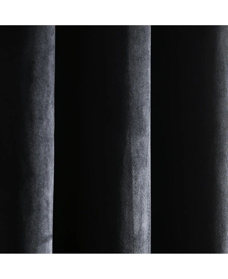 Prima Velvet Solid Light Filtering Grommet Window Curtain Panels
