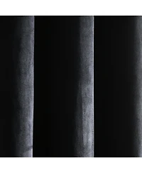 Prima Velvet Solid Light Filtering Grommet Window Curtain Panels