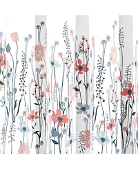 Clarissa Floral Light Filtering Window Curtain Panels