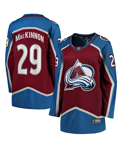Women's Fanatics Nathan MacKinnon Maroon Home Breakaway Player Jersey