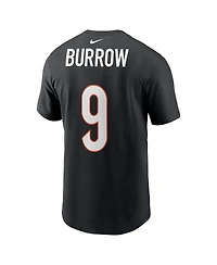 Men's Nike Joe Burrow Black Cincinnati Bengals Player Name Number T-shirt