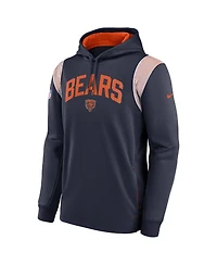 Men's Nike Navy Chicago Bears Sideline Athletic Stack Performance Pullover Hoodie
