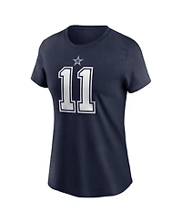 Women's Nike Micah Parsons Navy Dallas Cowboys Player Name and Number T-shirt