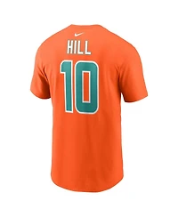 Men's Nike Tyreek Hill Orange Miami Dolphins Player Name and Number T-shirt