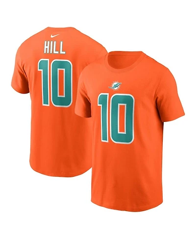 Men's Nike Tyreek Hill Orange Miami Dolphins Player Name and Number T-shirt