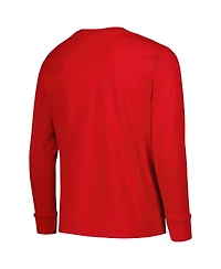 Big Boys Mitchell & Ness Red Washington Capitals Throwback Logo Long Sleeve T-shirt