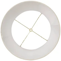 Imperial Shade Creme Medium Deep Drum Lamp Shade 12" Top x 14" Bottom x 16" High (Spider) Replacement with Harp and Finial