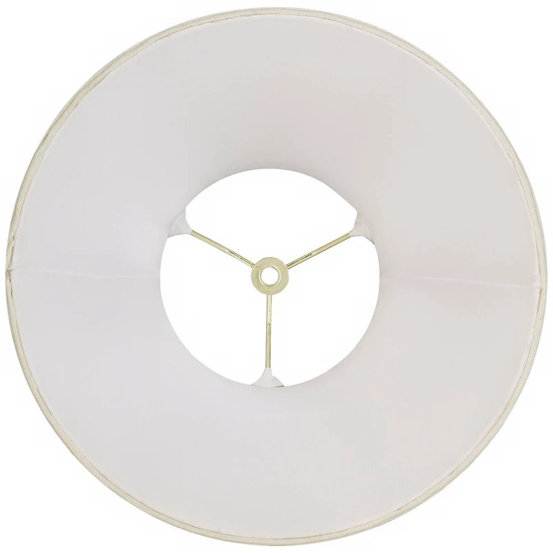 Imperial Shade Creme Small Bell Lamp Shade 6" Top x 12" Bottom x 9" Slant x 8.5" High (Spider) Replacement with Harp and Finial