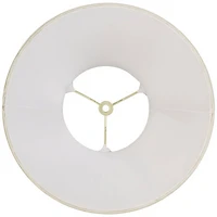 Imperial Shade Creme Small Bell Lamp Shade 6" Top x 12" Bottom x 9" Slant x 8.5" High (Spider) Replacement with Harp and Finial