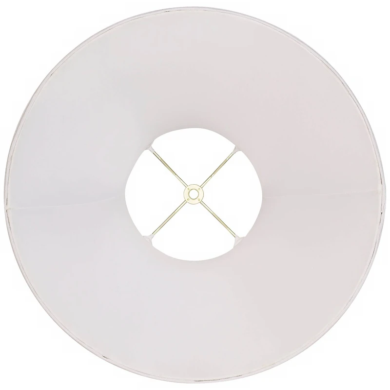 Imperial Shade White Medium Bell Lamp Shade 7" Top x 16" Bottom x 12" Slant x 11.5" High (Spider) Replacement with Harp and Finial
