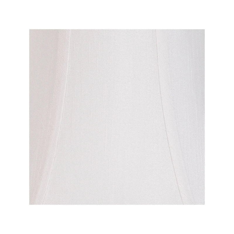 Imperial Shade Set of 2 Bell Lamp Shades White Medium 7" Top x 14" Bottom x 11" Slant Spider with Replacement Harp and Finial Fitting
