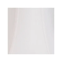 Imperial Shade Set of 2 Bell Lamp Shades White Medium 7" Top x 14" Bottom x 11" Slant Spider with Replacement Harp and Finial Fitting