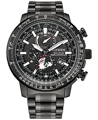 Citizen Eco-Drive Men's Chronograph Promaster Geo Trekker Gray-Tone Stainless Steel Bracelet Watch 46mm