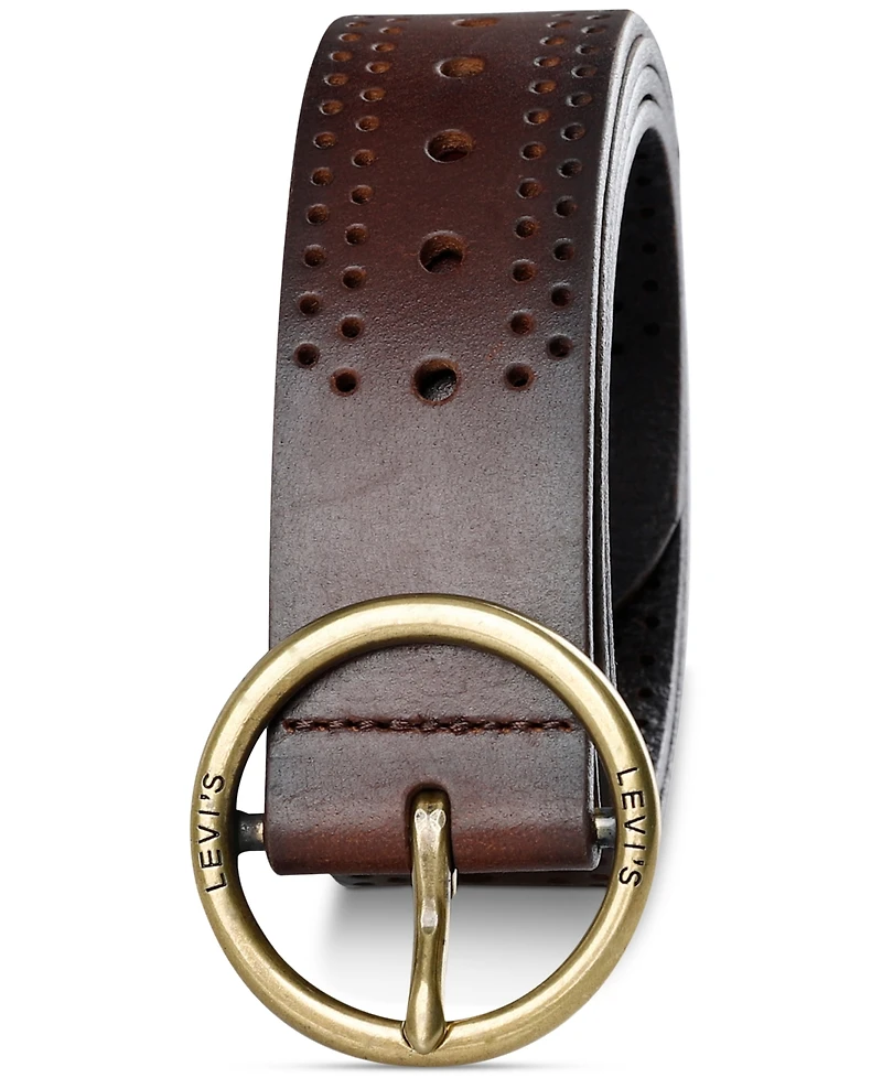 Levi's Women's Adjustable Laser Cut Leather Belt
