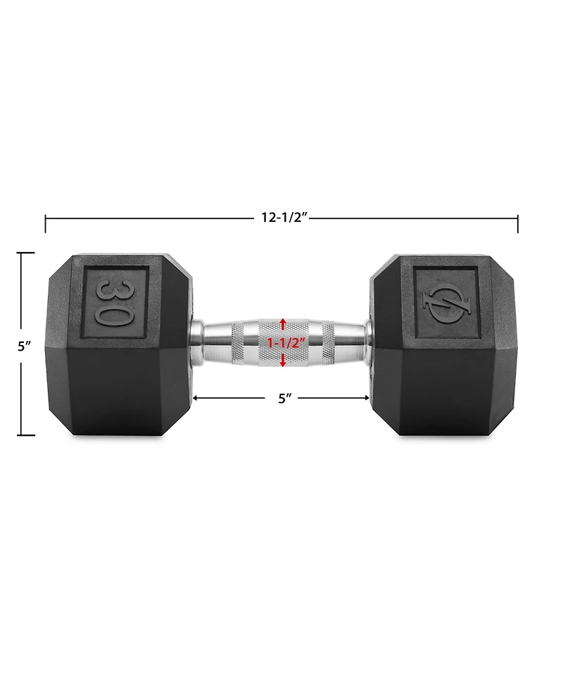 Philosophy Gym Rubber Coated Hex Dumbbell Hand Weight