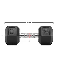 Philosophy Gym Rubber Coated Hex Dumbbell Hand Weight