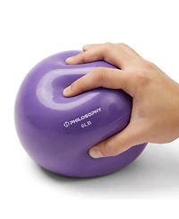 Philosophy Gym Toning Ball, 6 Lb, Purple - Soft Weighted Mini Medicine Ball