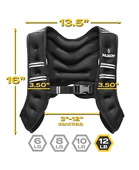 Philosophy Gym Weighted Workout Vest 12 Lb, Strength Training Fitness Body Weight Vest