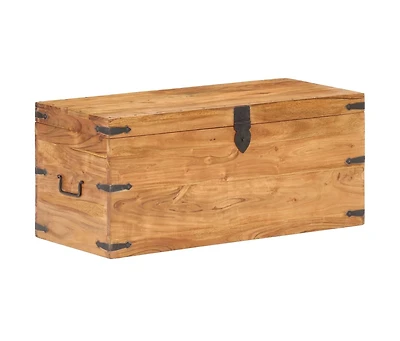 Chest 35.4"x15.7"x15.7" Solid Acacia Wood