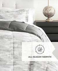 ienjoy Home Textured Stripe 3-Piece Comforter Set, King/California King