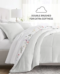 ienjoy Home Meadow Floral Stripe 3-Piece Comforter Set