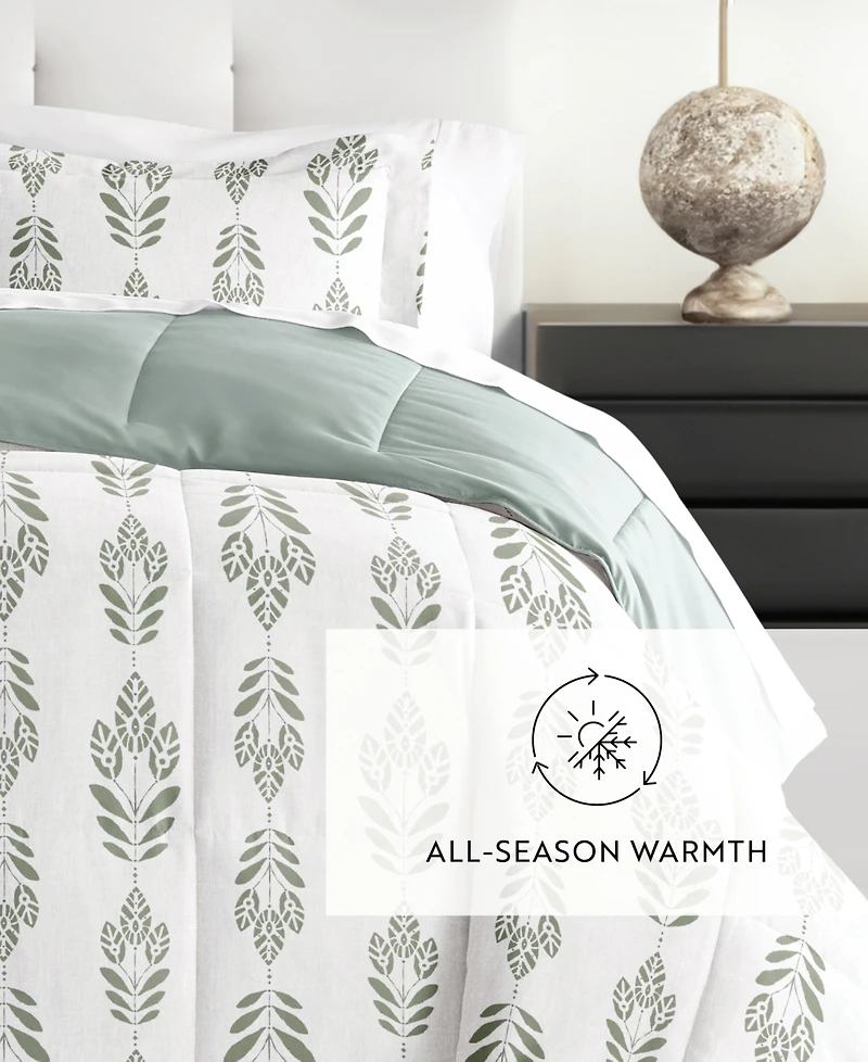 ienjoy Home Folk Leaves 2-Piece Comforter Set, Twin/Twin Xl