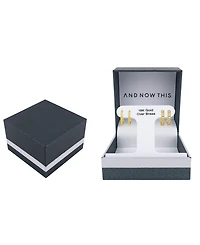 And Now This Crystal Duo Endless Hoop Earring Set