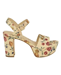 Guess Women's Haldemiy Two Band Ankle Strap Platform Dress Sandals