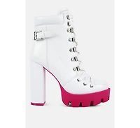 Womens larch cushion collared biker boots