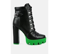 Womens larch cushion collared biker boots