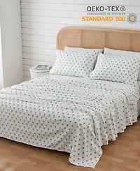 Premium Comforts Coastal Printed Microfiber 4-Pc. Sheet Set, Queen 