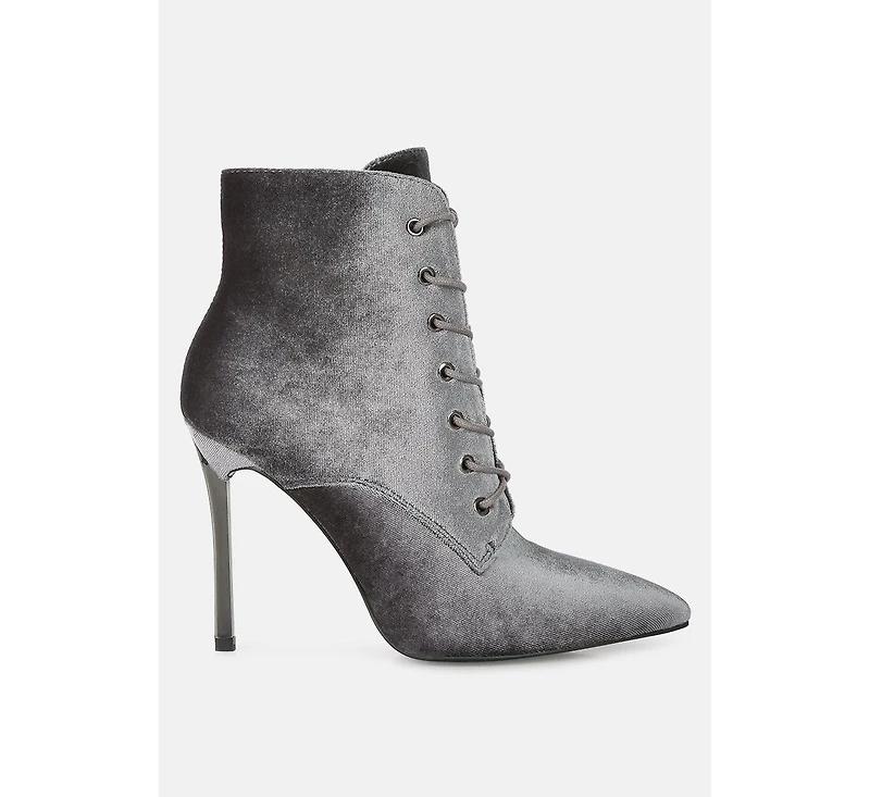Womens bornsta velvet high heeled velvet boots