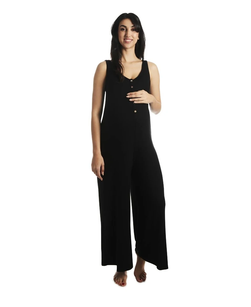 Everly Grey Maternity Luana Maternity/Nursing Jumpsuit