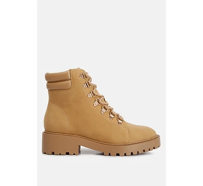 Womens shirly soft leather lace-up boots