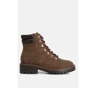 Womens shirly soft leather lace-up boots