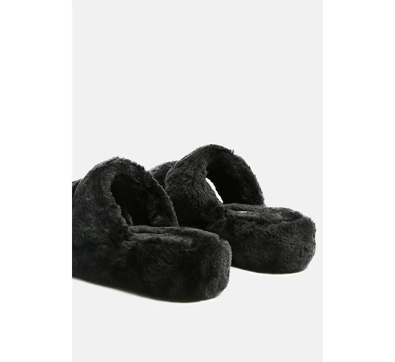 Fur Slip On Womens Flat Women