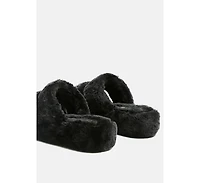 Fur Slip On Womens Flat Women