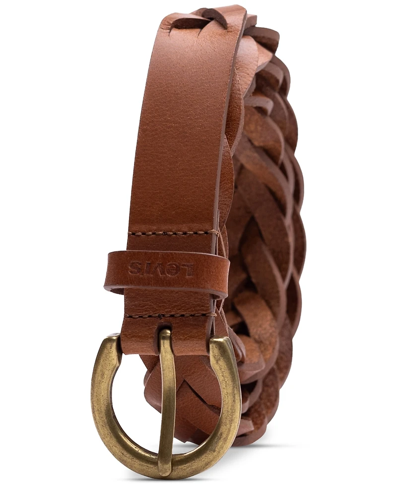 Levi's Women's Braided Leather Skinny Belt