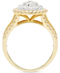 Diamond Oval Halo Engagement Ring (1 ct. t.w.) in 14k Two-Tone Gold