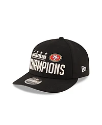 Men's New Era Black San Francisco 49ers 2023 Nfc Champions Locker Room Trophy Collection Low Profile 9FIFTY Snapback Hat