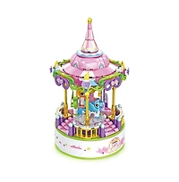 Contixo Carousel Building Block Set With Music Box - 488 Pcs