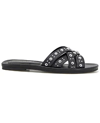 Kenneth Cole New York Women's Jula Stud Slip On Flat Sandals