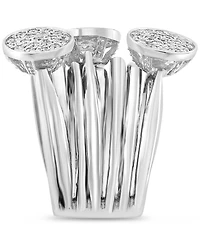 Effy Diamond Disc Cluster Multirow Statement Ring (5/8 ct. t.w.) in Sterling Silver