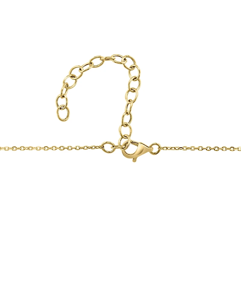 Effy Multicolor Diamond Triple Heart Drop Pendant Necklace (3/8 ct. t.w.) in 14k Gold, 17" + 1" extender