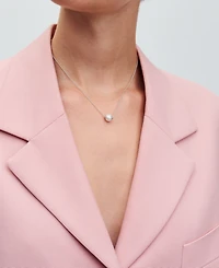 Pandora Sterling Silver Sparkling Treated Freshwater Cultured Pearl Collier Necklace