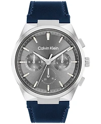Calvin Klein Men's Distinguish Leather Strap Watch 44mm