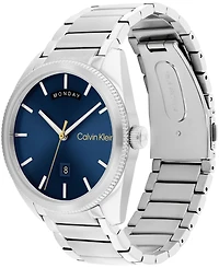Calvin Klein Men's Progress Silver-Tone Stainless Steel Bracelet Watch 42mm
