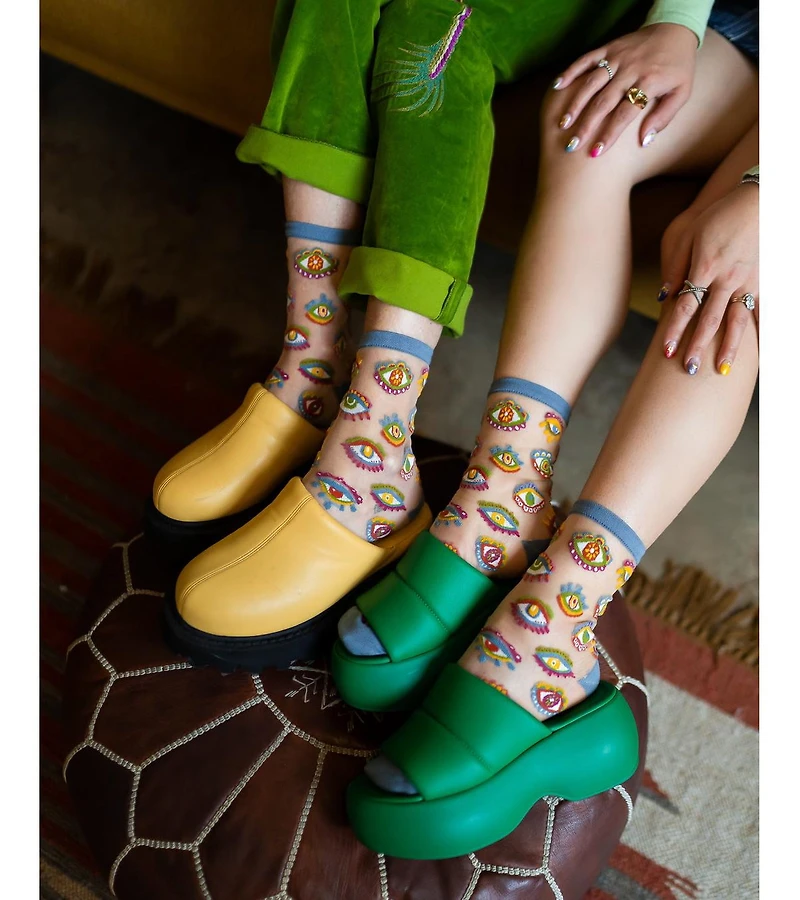 Sock Candy Women's Evil Eye Sheer Sock
