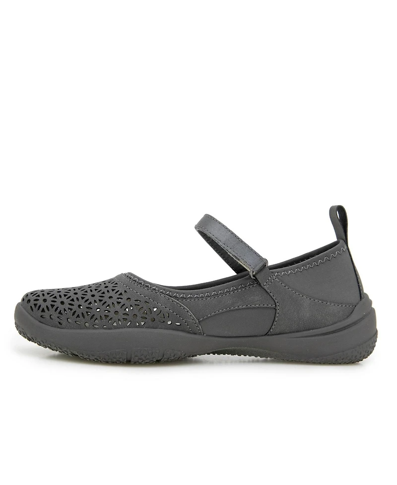 Jbu Women's Dandelion Hook and Loop Closure Sporty Flat Shoe