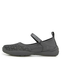 Jbu Women's Dandelion Hook and Loop Closure Sporty Flat Shoe